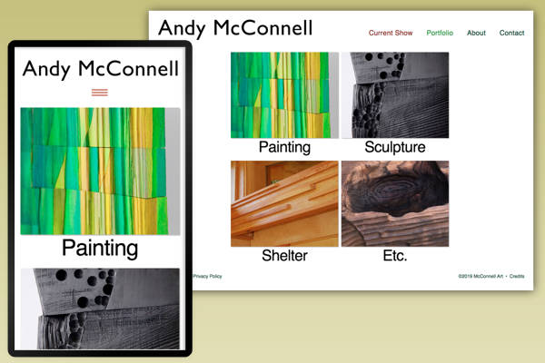 web design + development using HTML, CSS, Javascript, and PHP Website Design example 005